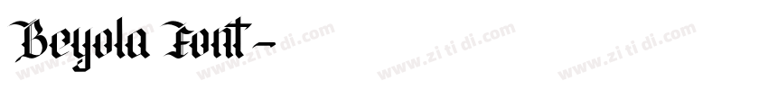 Beyola Font字体转换